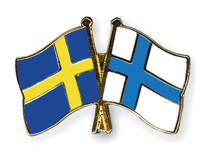 Fahnen Pins Schweden Finnland