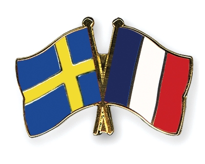 Fahnen Pins Schweden Frankreich