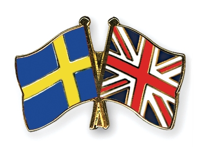 Fahnen Pins Schweden Grossbritannien