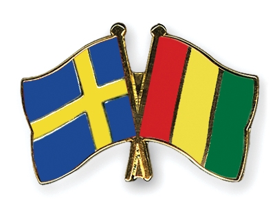 Fahnen Pins Schweden Guinea