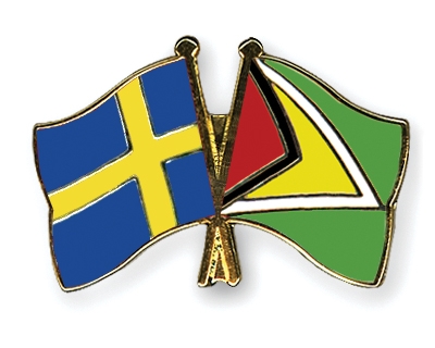Fahnen Pins Schweden Guyana