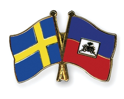 Fahnen Pins Schweden Haiti