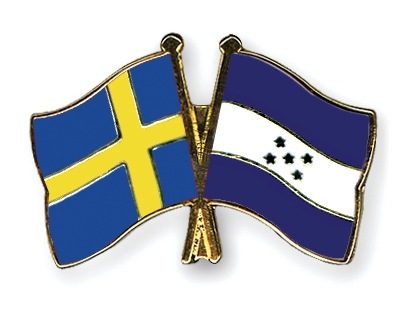 Fahnen Pins Schweden Honduras