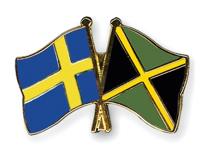 Fahnen Pins Schweden Jamaika