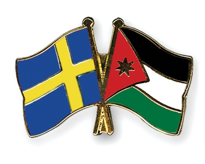 Fahnen Pins Schweden Jordanien