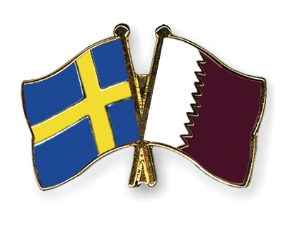 Fahnen Pins Schweden Katar