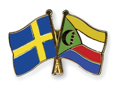 Fahnen Pins Schweden Komoren