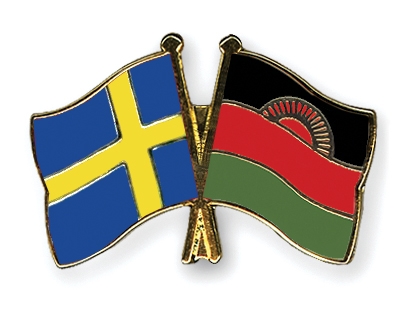 Fahnen Pins Schweden Malawi