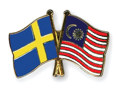 Fahnen Pins Schweden Malaysia