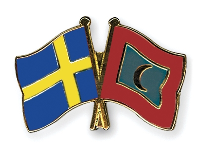 Fahnen Pins Schweden Malediven