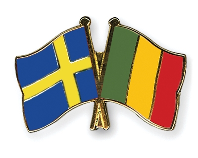 Fahnen Pins Schweden Mali