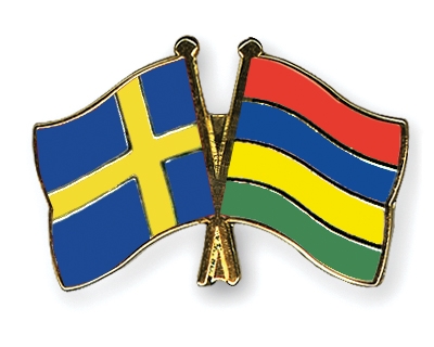 Fahnen Pins Schweden Mauritius