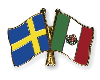 Fahnen Pins Schweden Mexiko