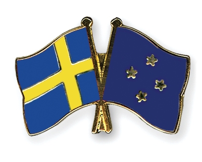 Fahnen Pins Schweden Mikronesien