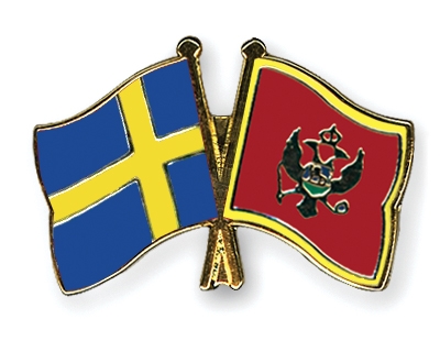 Fahnen Pins Schweden Montenegro