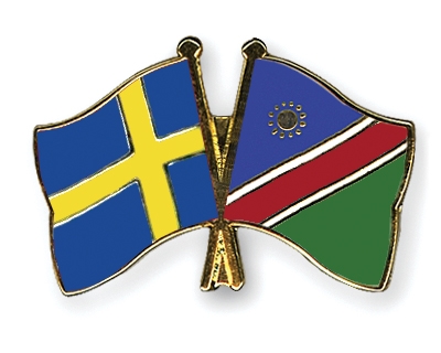 Fahnen Pins Schweden Namibia