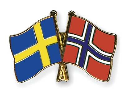 Fahnen Pins Schweden Norwegen