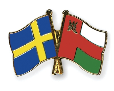 Fahnen Pins Schweden Oman