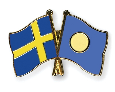 Fahnen Pins Schweden Palau