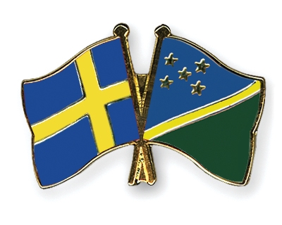 Fahnen Pins Schweden Salomonen