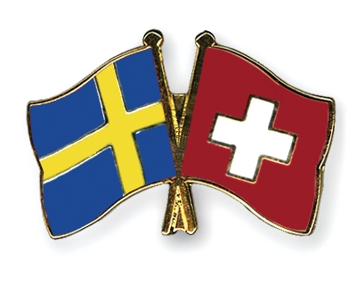 Fahnen Pins Schweden Schweiz