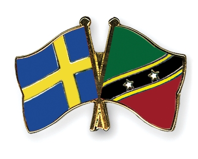 Fahnen Pins Schweden St-Kitts-und-Nevis