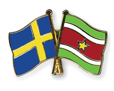 Fahnen Pins Schweden Surinam