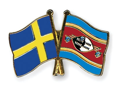 Fahnen Pins Schweden Swasiland