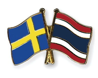 Fahnen Pins Schweden Thailand