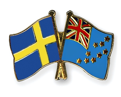 Fahnen Pins Schweden Tuvalu