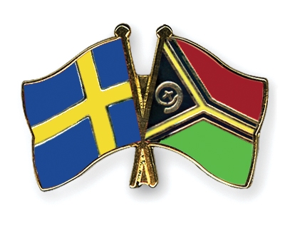 Fahnen Pins Schweden Vanuatu