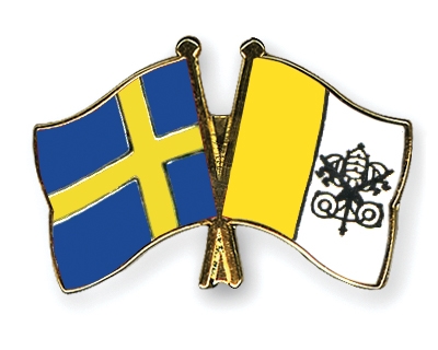 Fahnen Pins Schweden Vatikanstadt