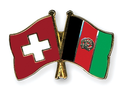 Fahnen Pins Schweiz Afghanistan