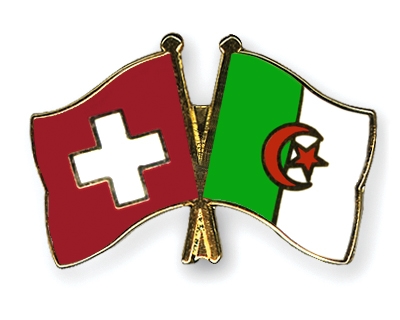 Fahnen Pins Schweiz Algerien