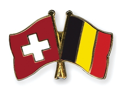 Fahnen Pins Schweiz Belgien