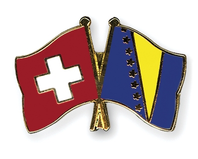 Fahnen Pins Schweiz Bosnien-und-Herzegowina