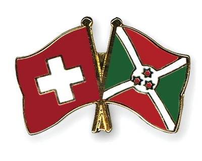 Fahnen Pins Schweiz Burundi