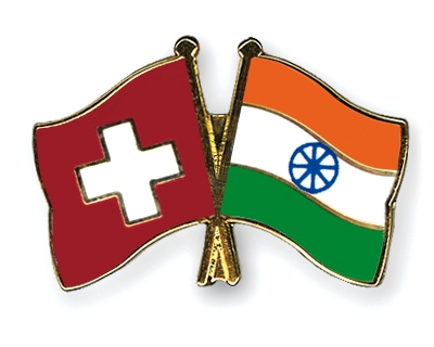 Fahnen Pins Schweiz Indien