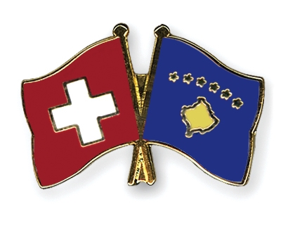 Fahnen Pins Schweiz Kosovo