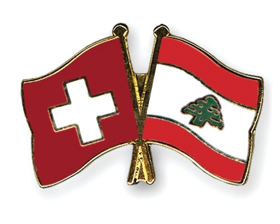 Fahnen Pins Schweiz Libanon