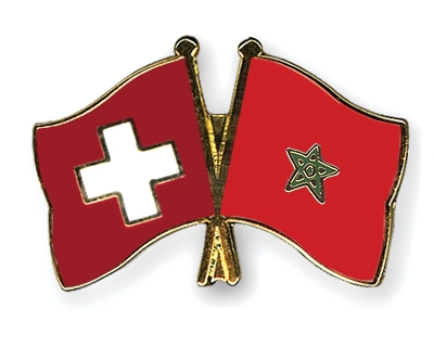 Fahnen Pins Schweiz Marokko