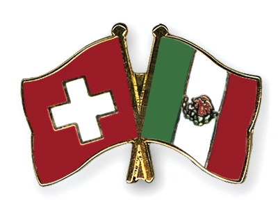 Fahnen Pins Schweiz Mexiko