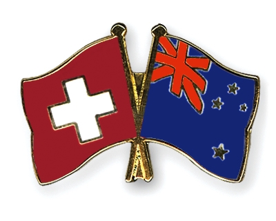Fahnen Pins Schweiz Neuseeland