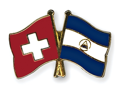 Fahnen Pins Schweiz Nicaragua