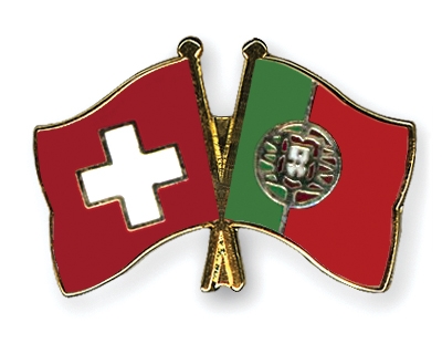 Fahnen Pins Schweiz Portugal