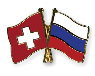 Fahnen Pins Schweiz Russland