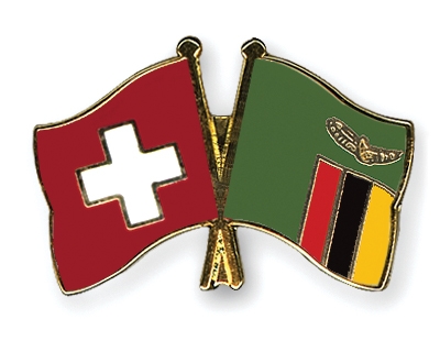 Fahnen Pins Schweiz Sambia