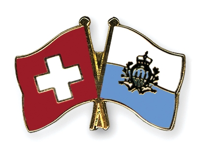 Fahnen Pins Schweiz San-Marino