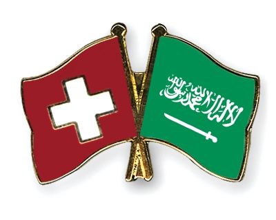Fahnen Pins Schweiz Saudi-Arabien
