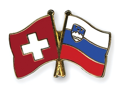 Fahnen Pins Schweiz Slowenien